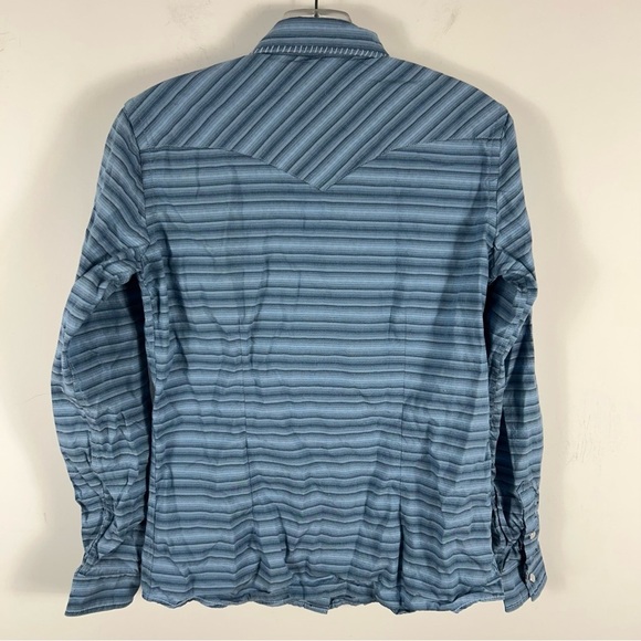 PANHANDLE western Blue Striped Shirt S - Picture 4 of 11